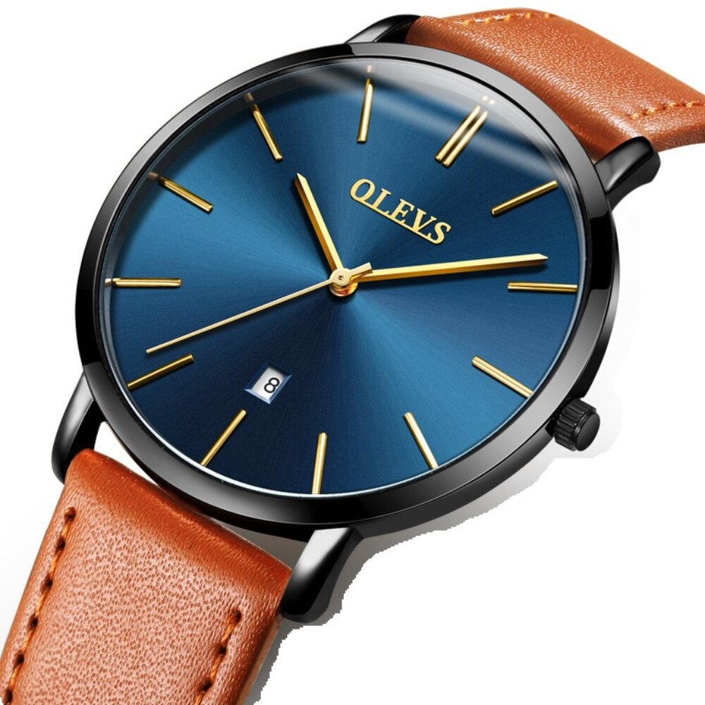 2-11 Olevs Men's Classic Casual Thin & Light Watch